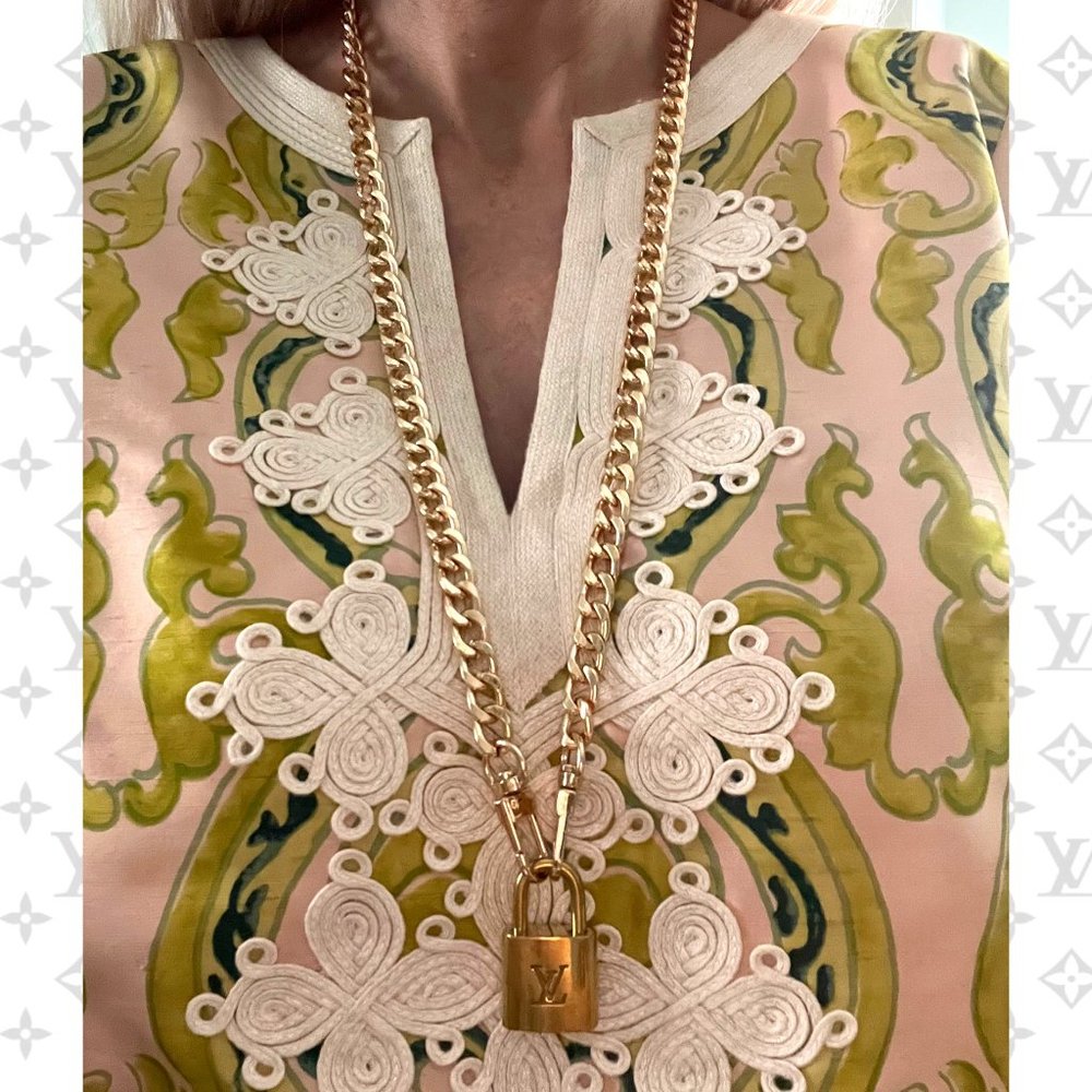 LV Louis Vuitton Paris Lock and Key #312 necklace